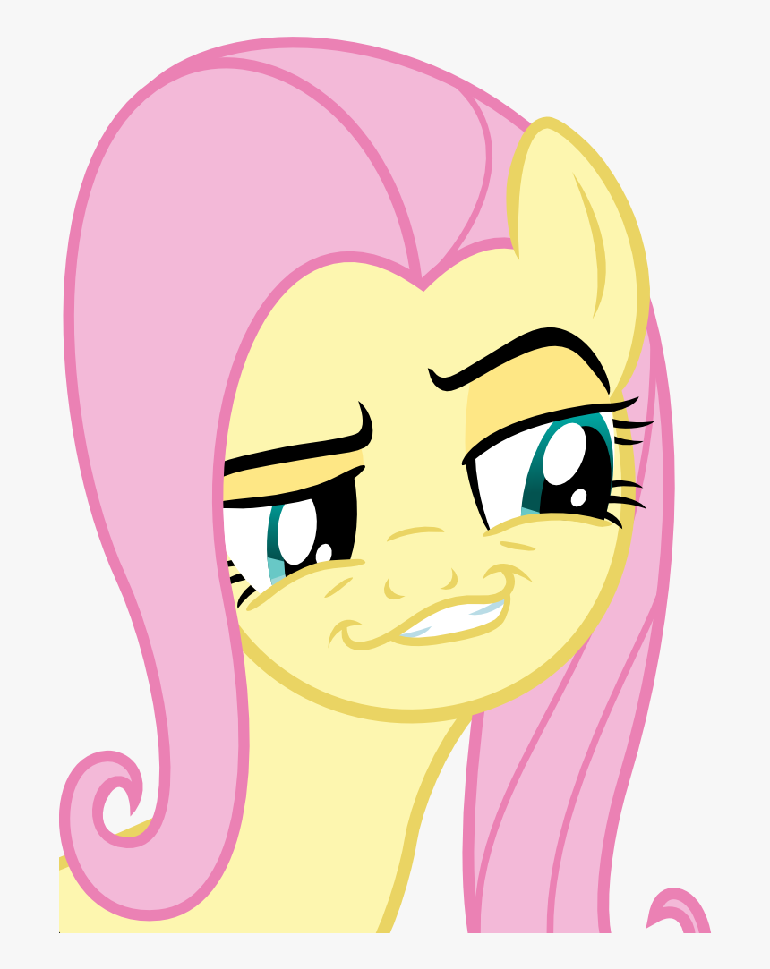 Transparent Doomguy Face Png - Mlp Fluttershy Smirk, Png Download