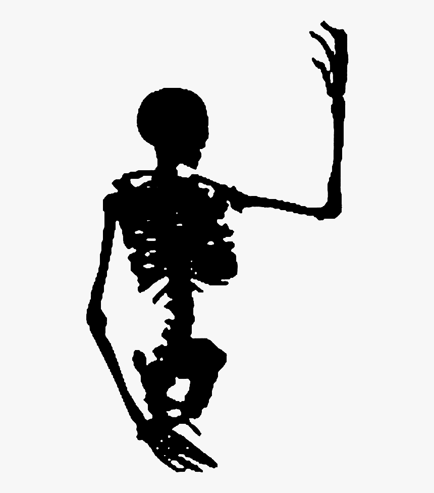 Skeleton Arm Raised Emblem Bo - Silhouette, HD Png Download