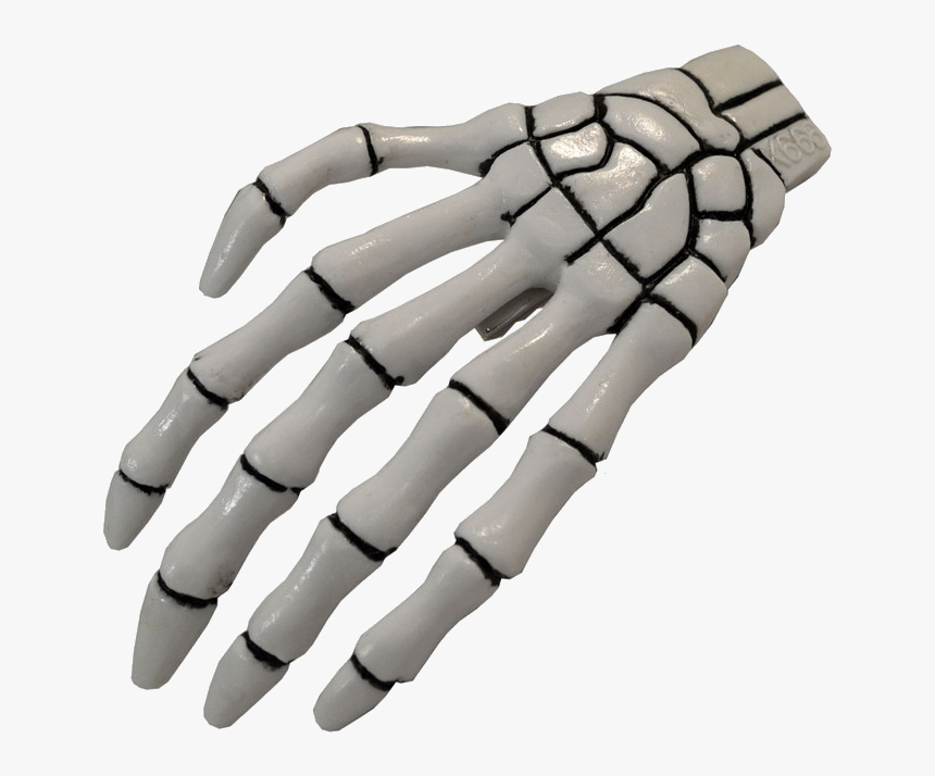 Xl Skeleton Bone Hand Slide White - Skeleton Hair Clips, HD Png Download