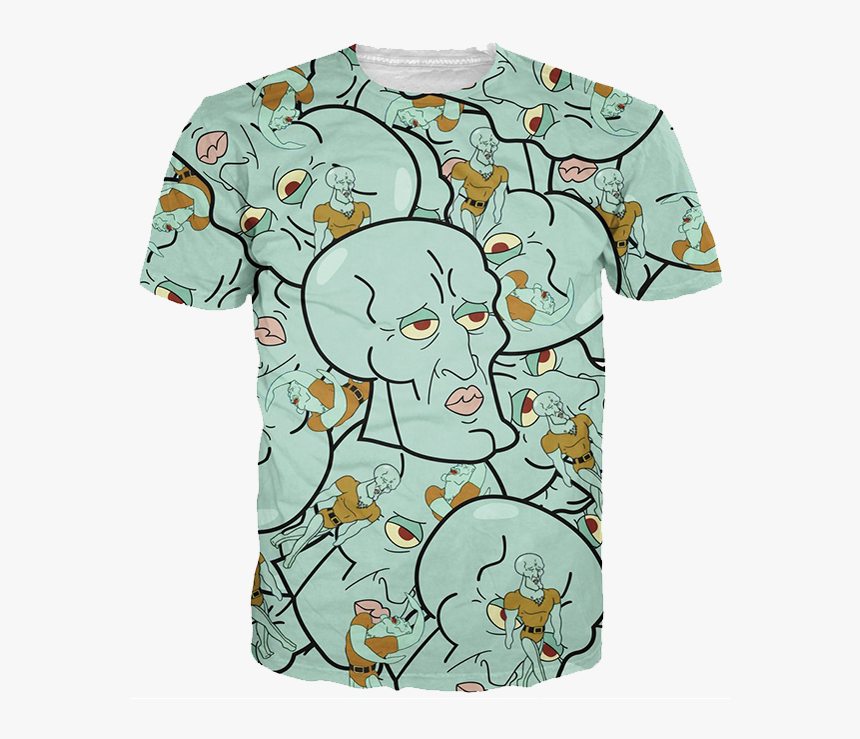 Handsome Squidward Shirt, HD Png Download