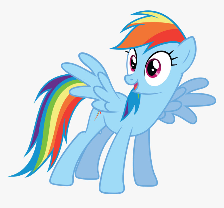 Rainbow Dash Happy, HD Png Download