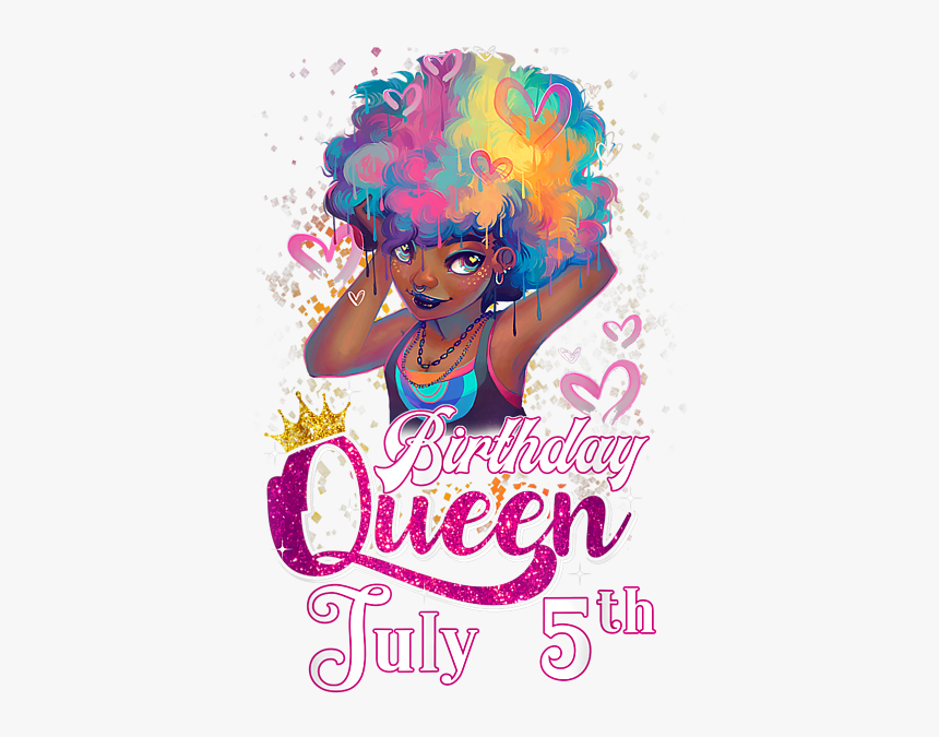 Afro Girl Drawing Colorful, HD Png Download