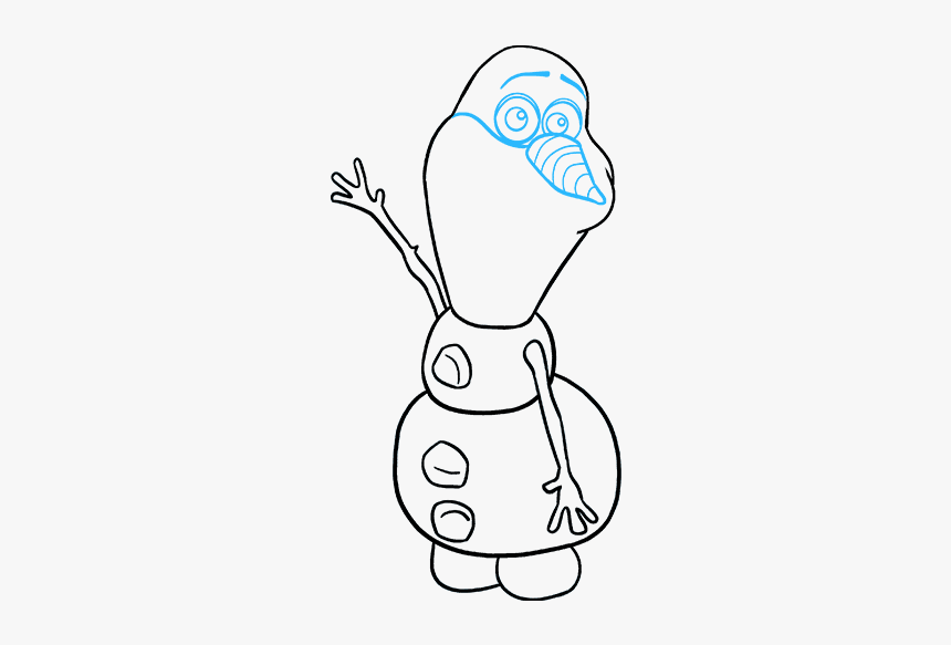 How To Draw Olaf From Frozen, HD Png Download