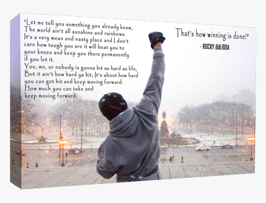 Rocky Balboa Climbing The Stairs, HD Png Download
