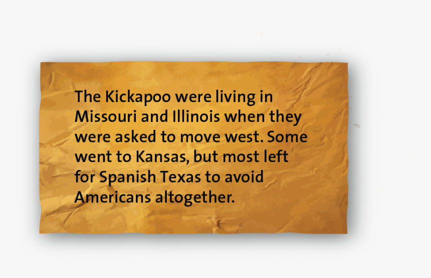 The Kickapoo Were Living In Missouri And Illinois When - Paper, HD Png Download