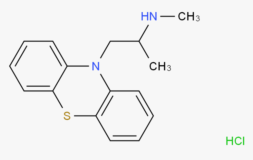 Rac N Demethyl Promethazine Hydrochloride Molecular - 4 -( Dimethylamino Phenyl Diphenylphosphine, HD Png Download