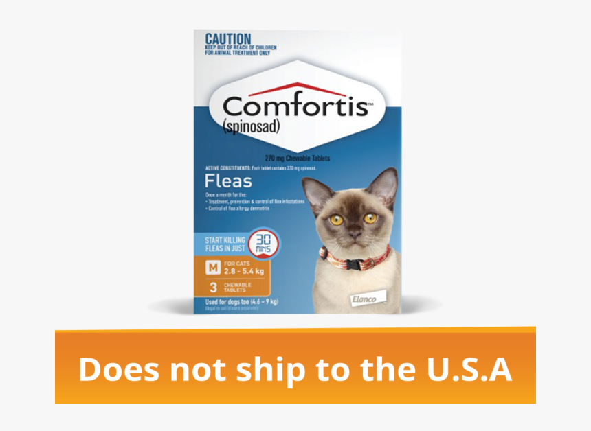 Comfortis Fleas Small Cat Treatment, HD Png Download