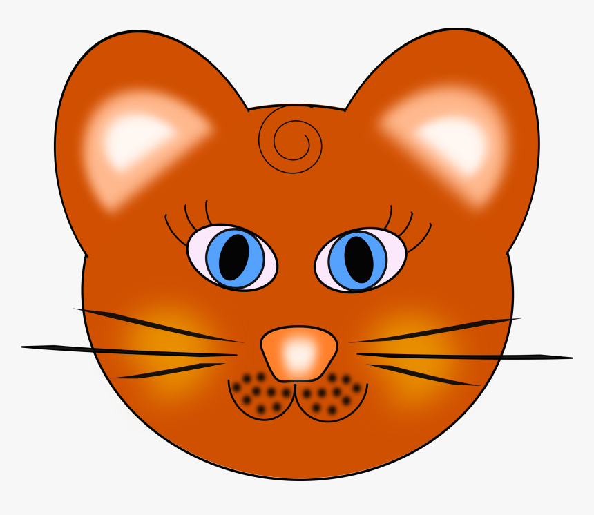 Cat Clip Arts - Cabecita De Gato Caricatura, HD Png Download