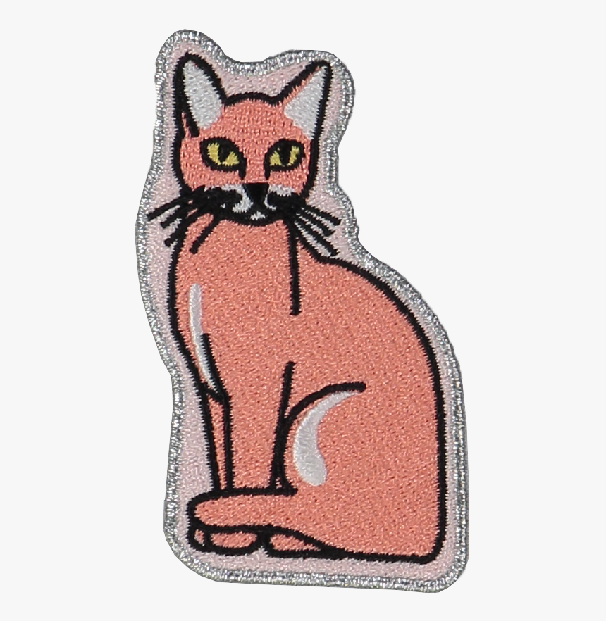 Sitting Cat Sticker Patch - Domestic Short-haired Cat, HD Png Download