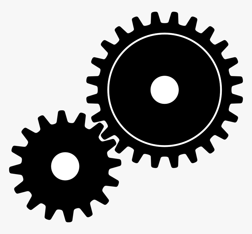 Gears, Options, Settings, Silhouette, Movement, Gear - Gear Png, Transparent Png