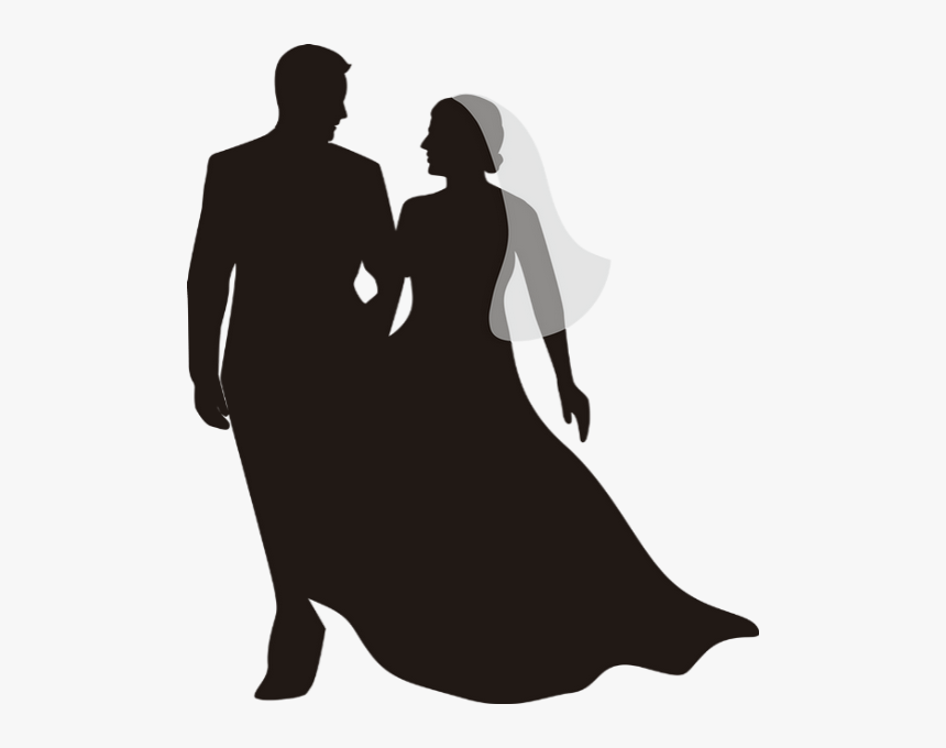 Mariage, Silhouette Png, Mariés, Couple - Love Marriage Percentage In India, Transparent Png