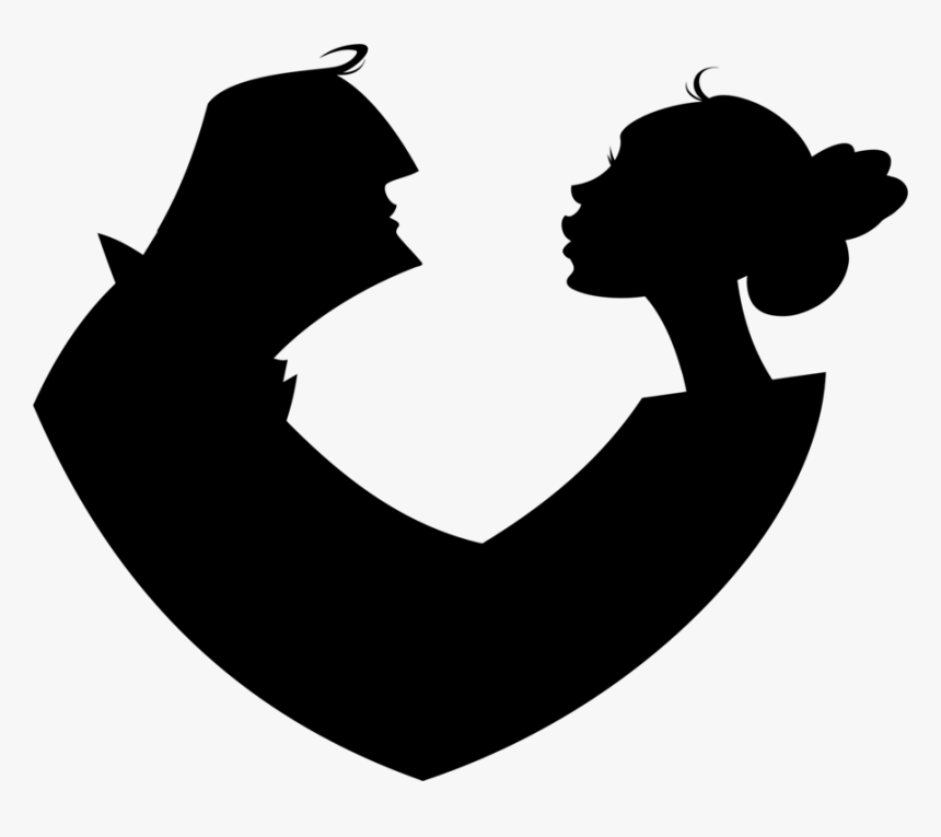 Silhouette Love Wedding Romance - Portable Network Graphics, HD Png Download