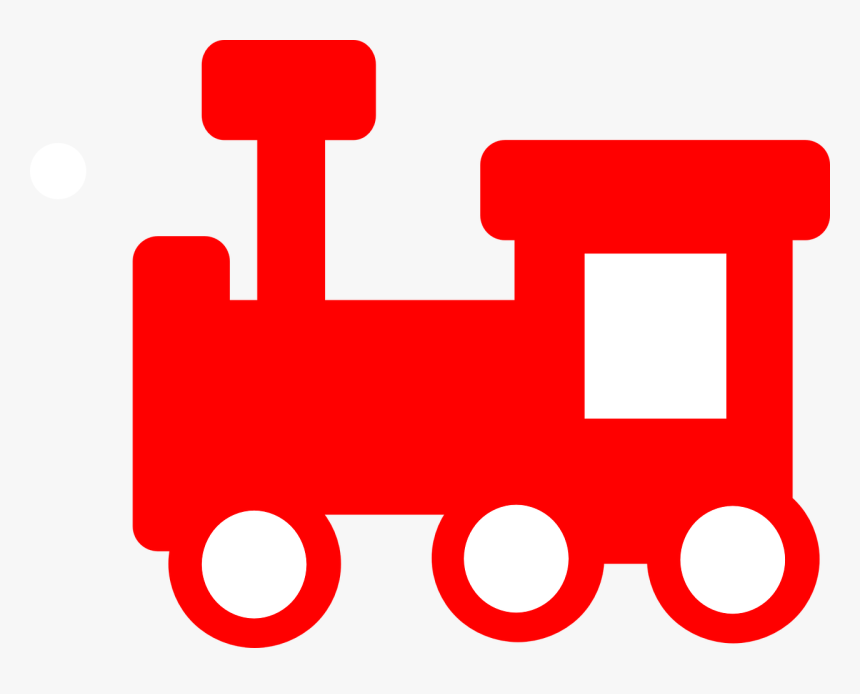 Train, Locomotive, Steam, Toy, Silhouette, Pictogram - Red Clip Art, HD Png Download
