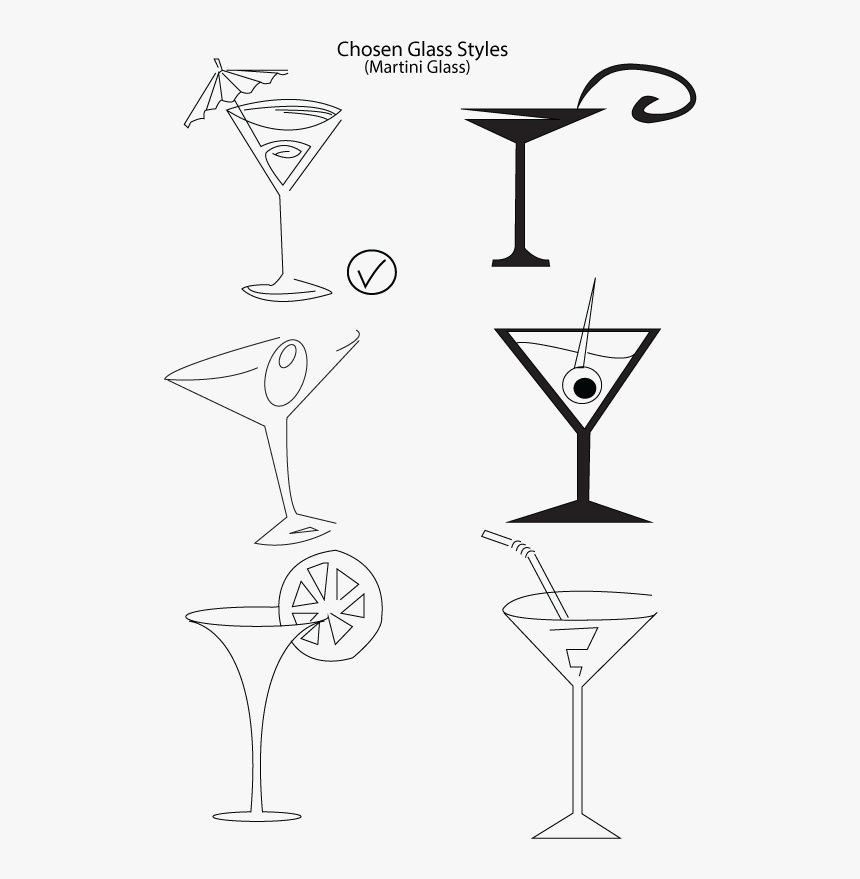 Transparent Martini Glass Silhouette Png - Martini Glass, Png Download