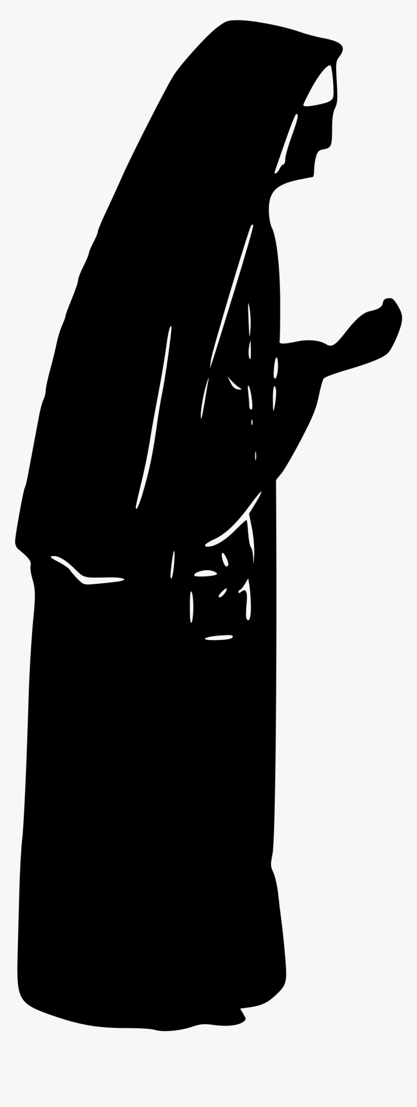 Pitbull Silhouette Png Download - Nun Silhouette Png, Transparent Png
