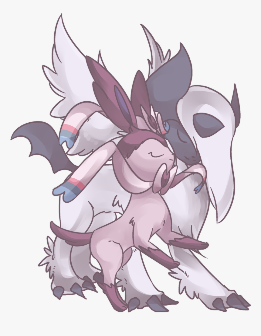 Mega Absol & Nymphia - Mega Absol X Sylveon, HD Png Download