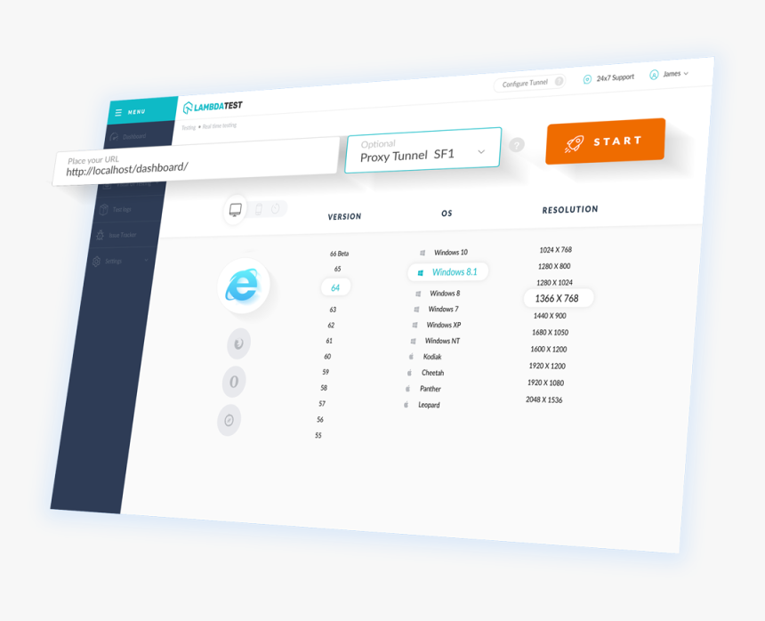 Free Cross Browser Testing On Internet Explorer - Lambdatest, HD Png Download