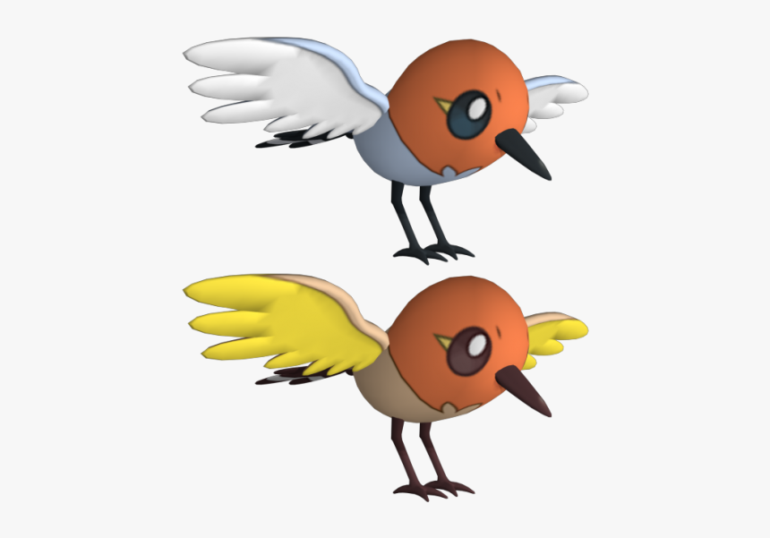 Fletchling 3d Model - Cartoon, HD Png Download