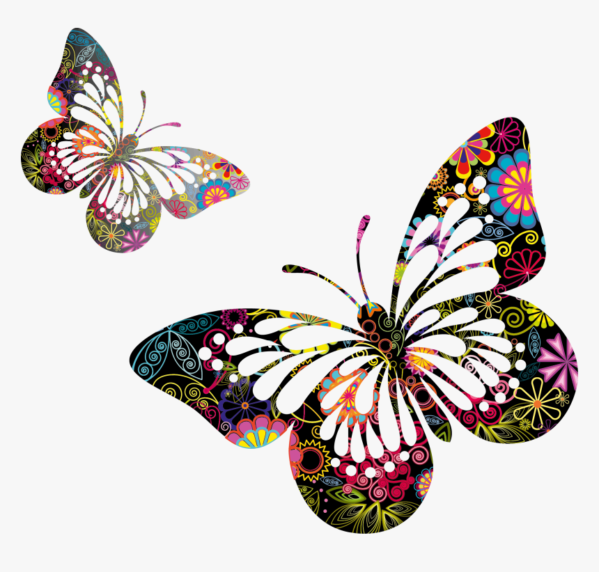 Butterfly And Flower Png, Transparent Png