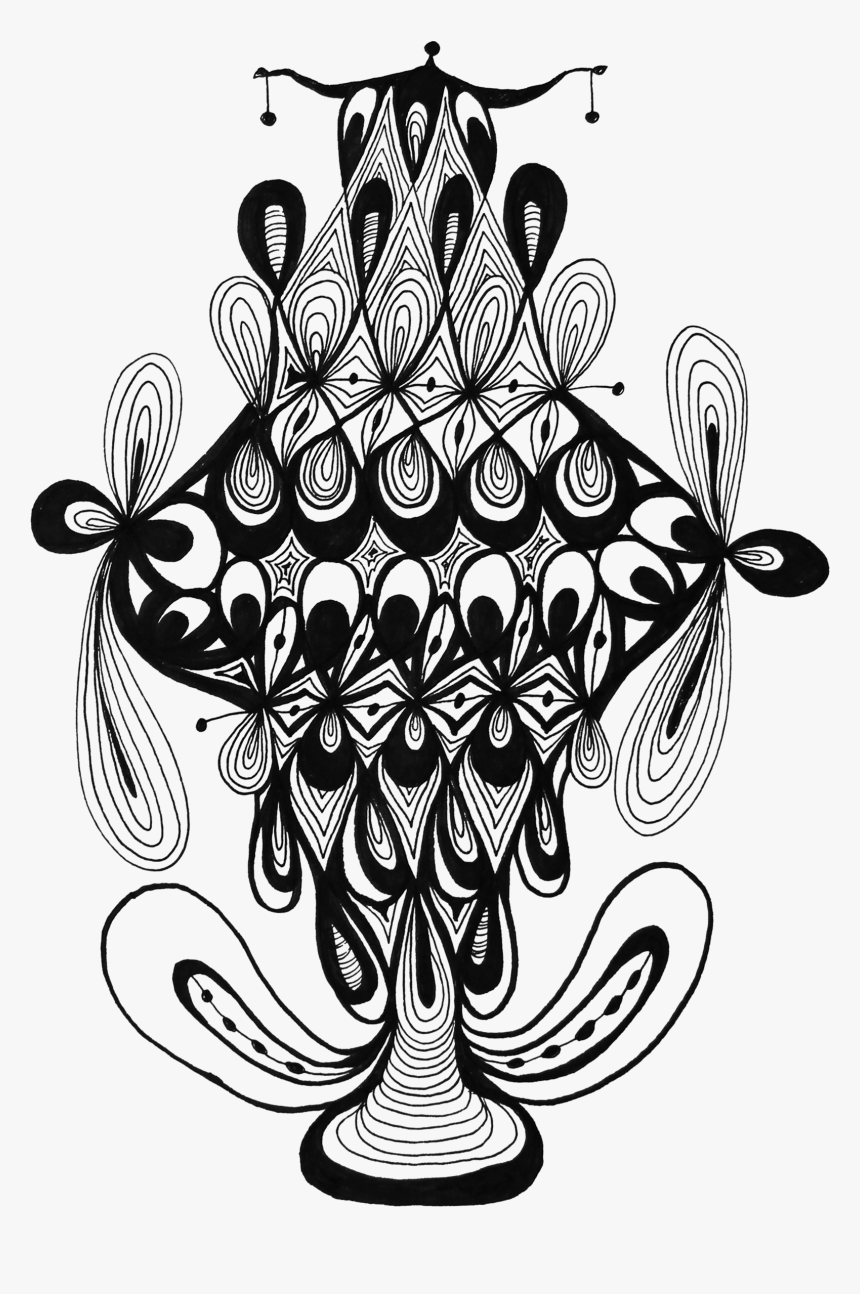 Image Free Stock Betta Drawing Zentangle - Illustration, HD Png Download