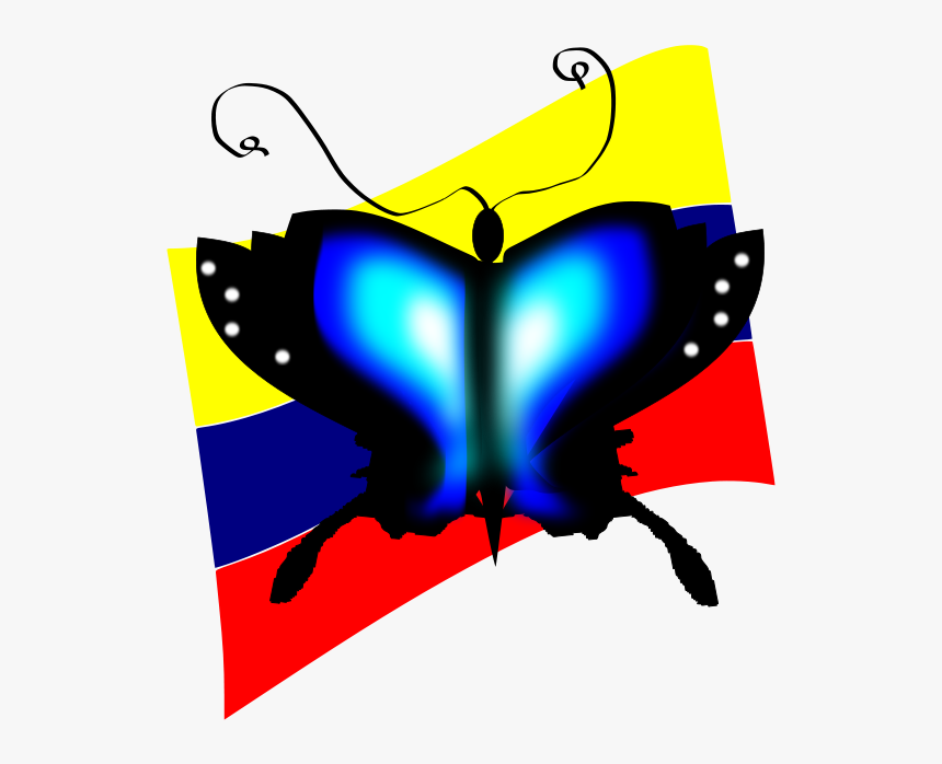 Mariposa - Mariposas Amarillo Azul Y Rojo, HD Png Download