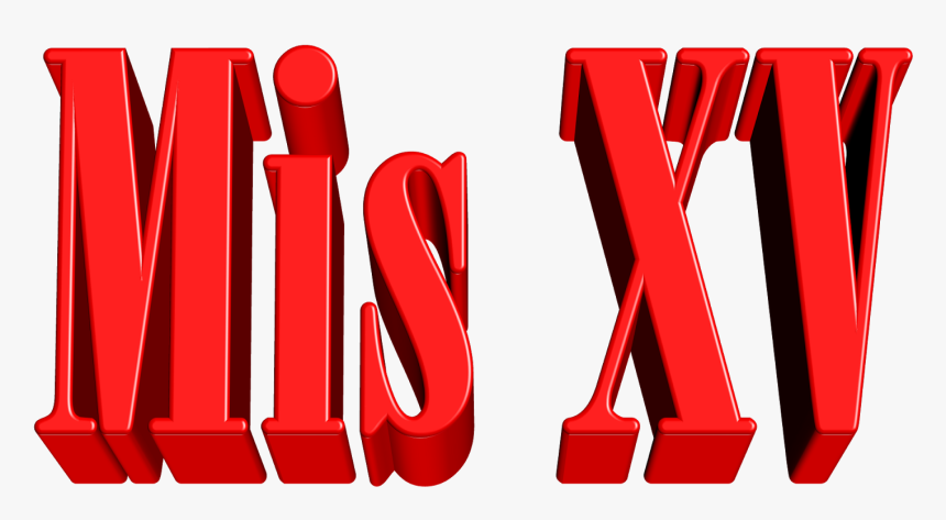 Mis Xv Años Color Rojo, HD Png Download