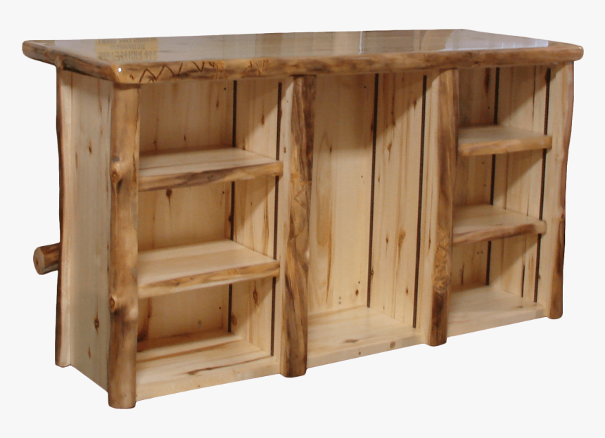 Aspen Log Open Bar - Sideboard, HD Png Download