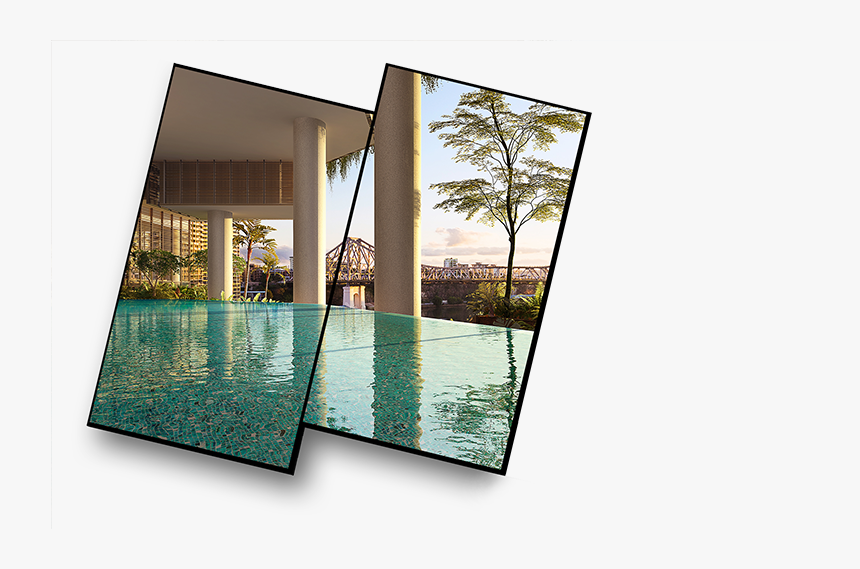 Q1 Design Video Wall Mockup - Swim And Unwind High Above The City, HD Png Download