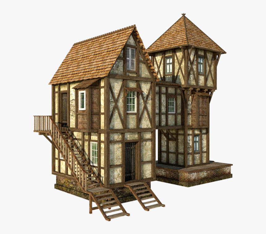 Medieval House 1c - Medieval House Transparent Background, HD Png Download