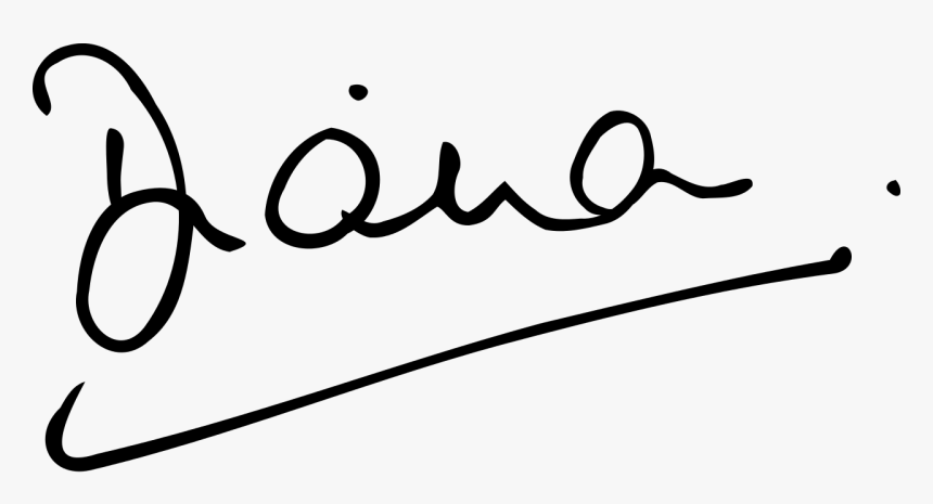 Lady Di S Signature - Princess Diana Signature, HD Png Download