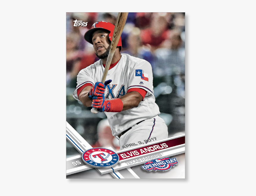 Elvis Andrus 2017 Opening Day Baseball Base Cards Poster - Baseball Player, HD Png Download