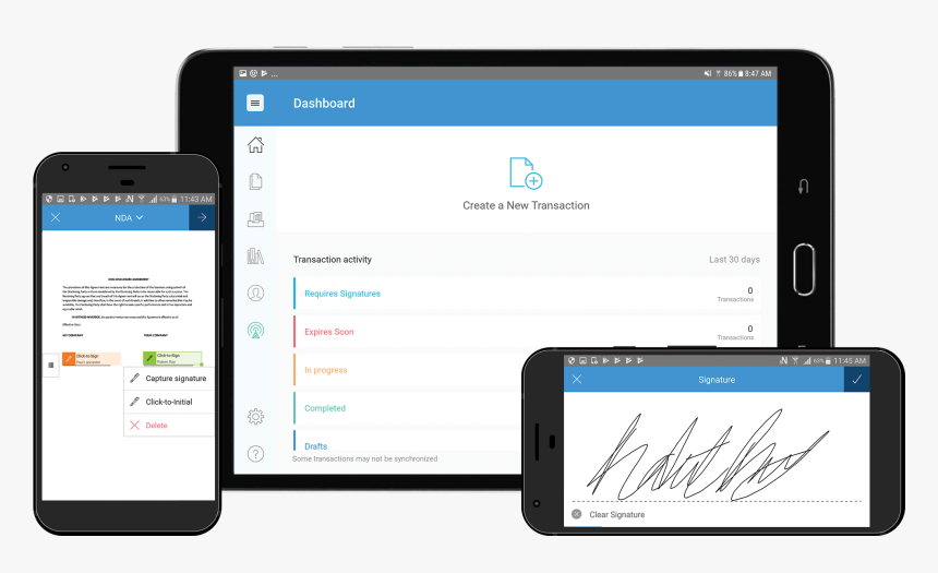 Try Onespan Sign E-signatures Free For 30 Days - Smartphone, HD Png Download