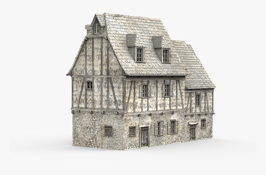 Transparent Broken Building Png - Middle Ages House, Png Download