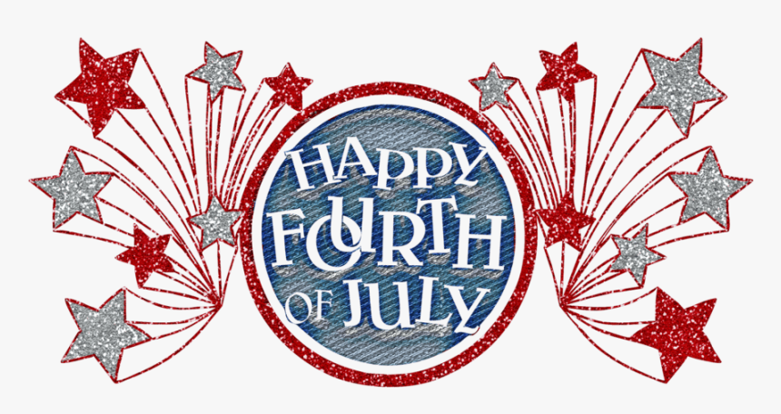 Happy Fourth Of July Glitter Banner - Free Happy Fourth Of July, HD Png Download