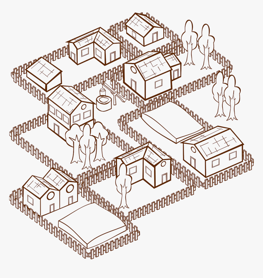 Village Medieval Middle Ages Free Picture - Community Clipart Black And White, HD Png Download