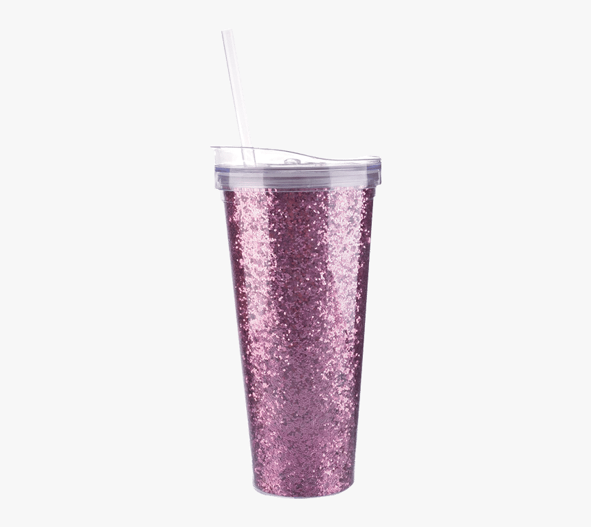 Slant Pink Glitter Plastic Tumbler - Health Shake, HD Png Download