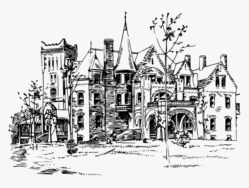 Building,visual Arts,medieval Architecture - We Have Always Lived In The Castle Art, HD Png Download