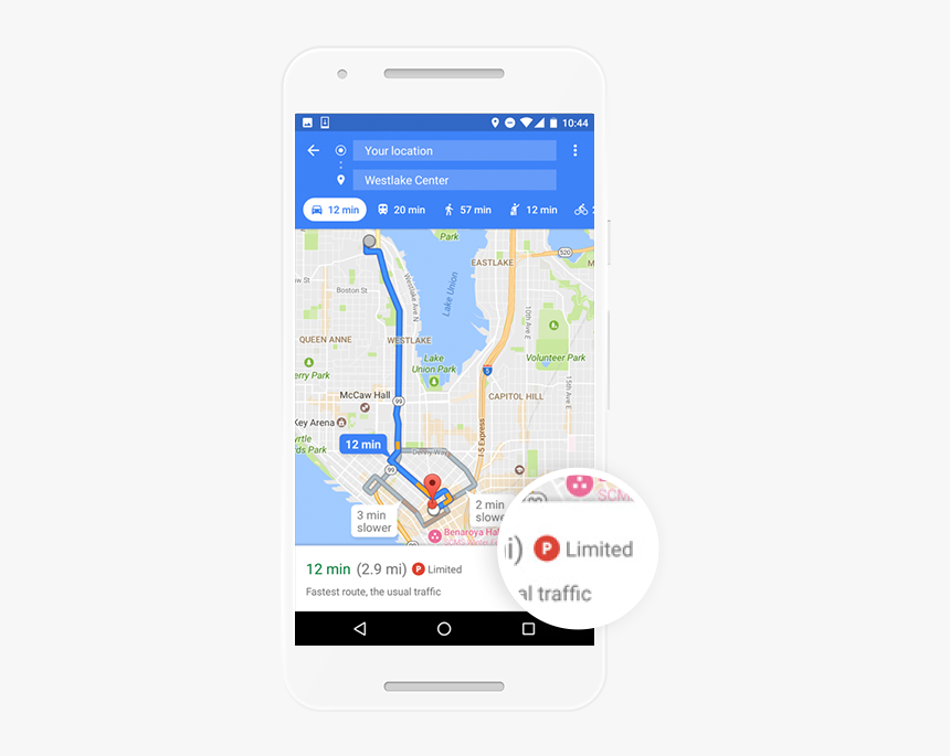 Google Maps Parking Feature, HD Png Download