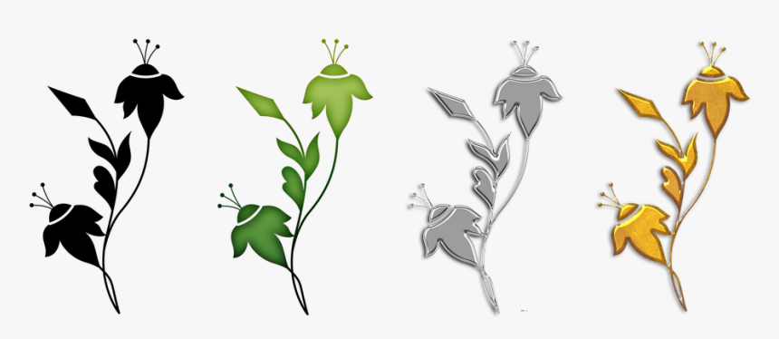Victorian Art Deco Corner Border Frame Floral - Art Deco, HD Png Download