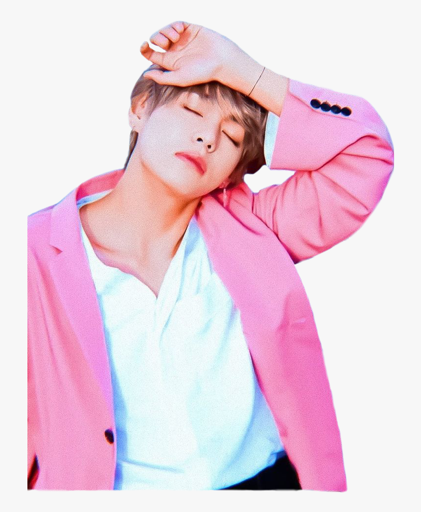 Png Sticker Taehyung V Bts Kpop Pink Freetoedit - Taehyung Png, Transparent Png