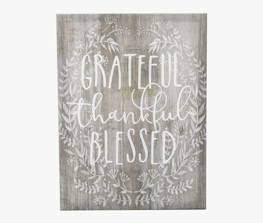12 - Grateful Thankful Blessed Wall Decor, HD Png Download