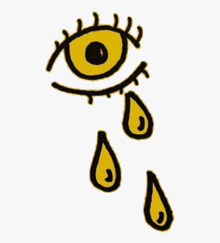 Yellow Amarillo Aesthetic Random Eye Ojo Crying - Transparent Yellow Aesthetic Png, Png Download
