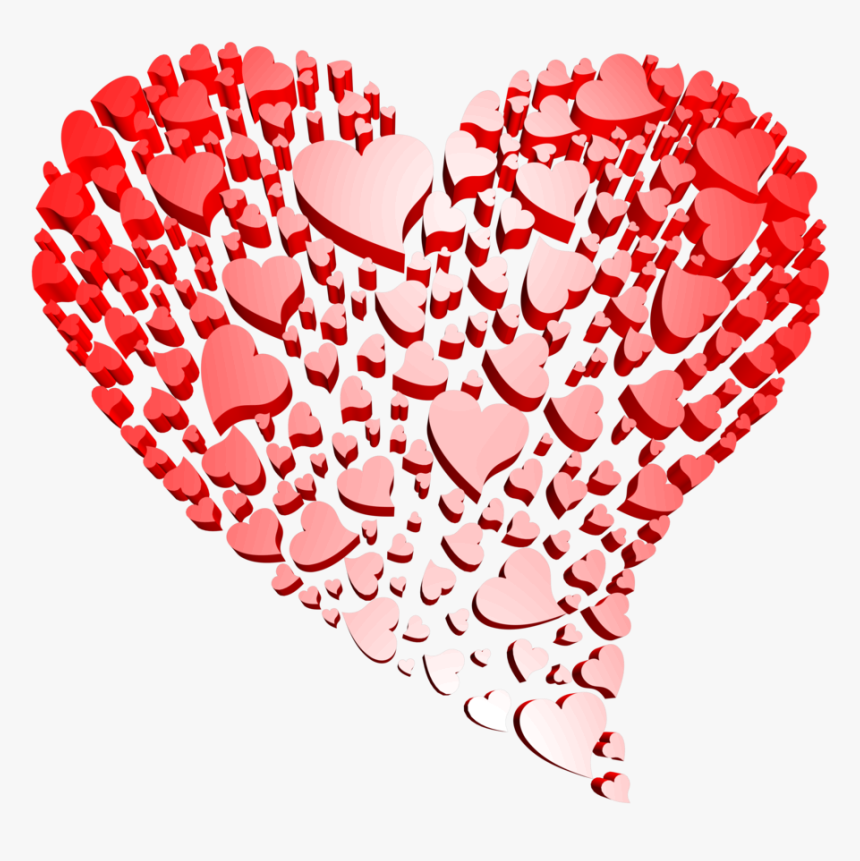 Transparent Heart Of Hearts Free Clipart - Love With Transparent Background Png, Png Download