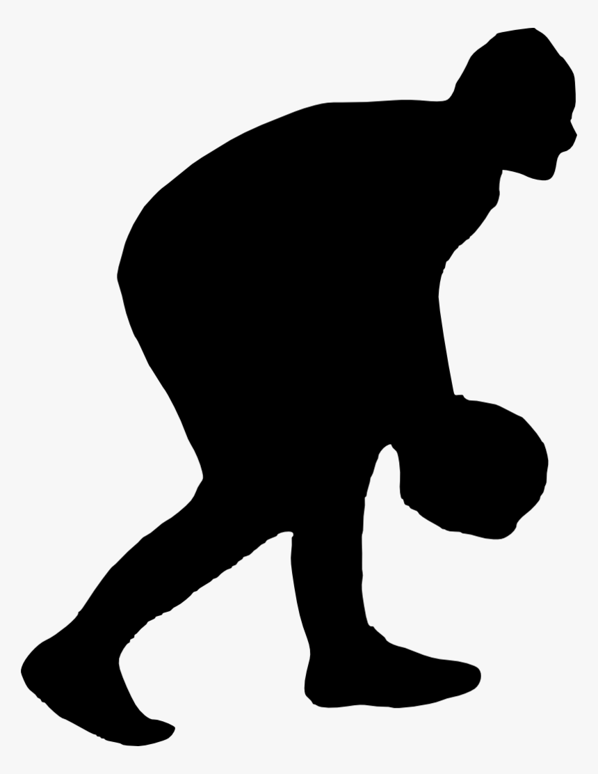 Football Player Silhouette - Silhouette, HD Png Download