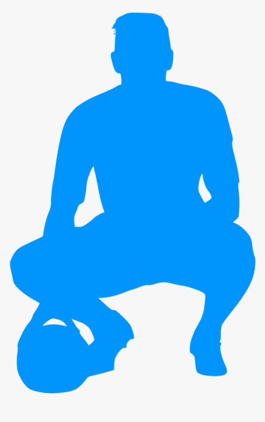 Silhouette Football 26 Clip Arts - Jogador Azul De Futebol Png, Transparent Png