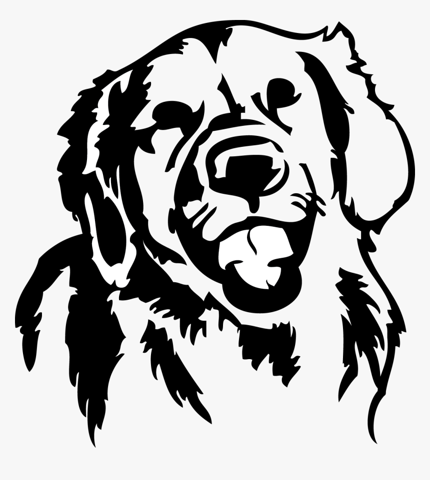 Stencil Golden Retriever, HD Png Download