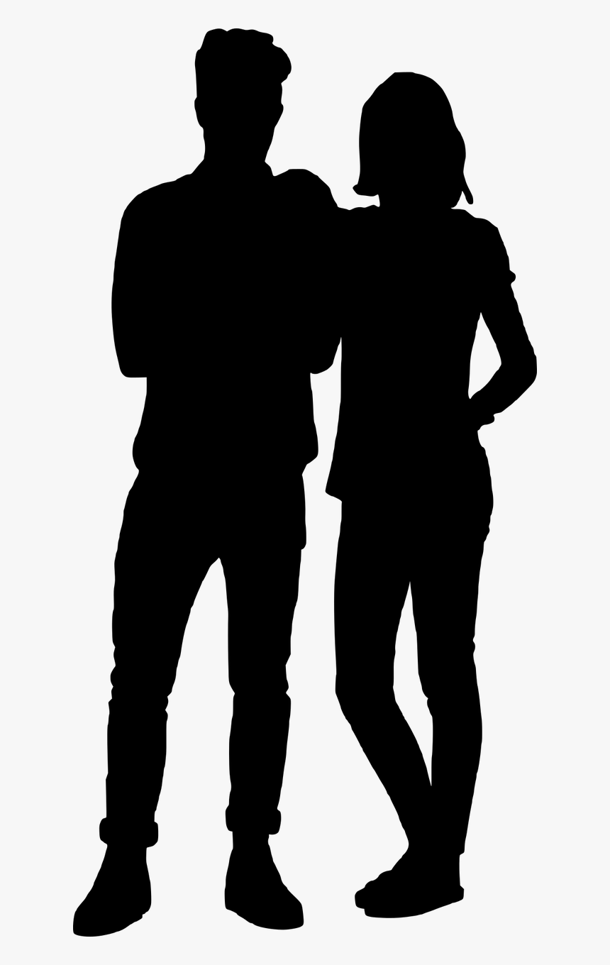 Relationship Men Women Free Picture - Men And Women Silhouette Png, Transparent Png