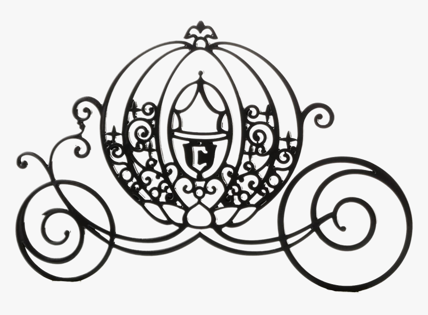 Mickey Mouse Carriage Silhouette - Cinderella Carriage Silhouette, HD Png Download
