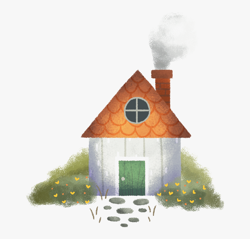 Cartoon House Chimney Png Download - Cartoon House With Chimney, Transparent Png