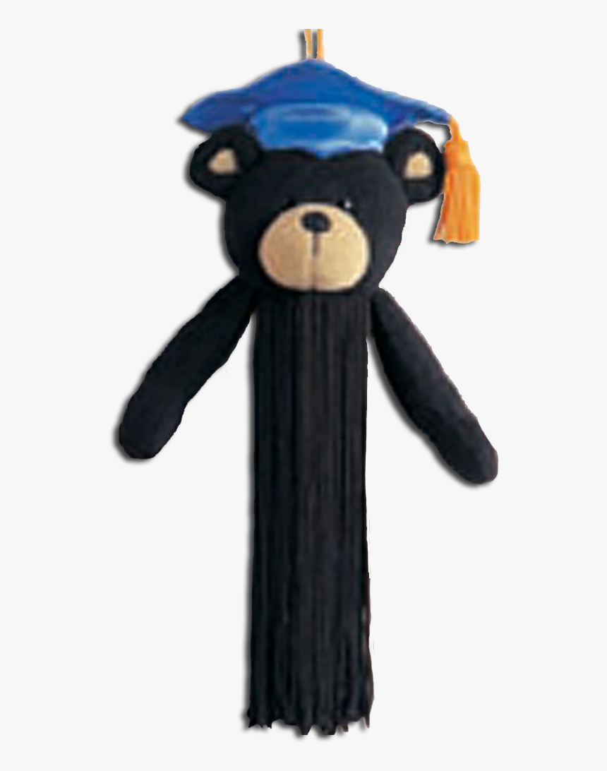 Gund Graduation Tassel Black Bear Wearing A Blue Cap - Stuffed Toy, HD Png Download